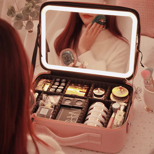 Cosmetiquera Con Espejo Led